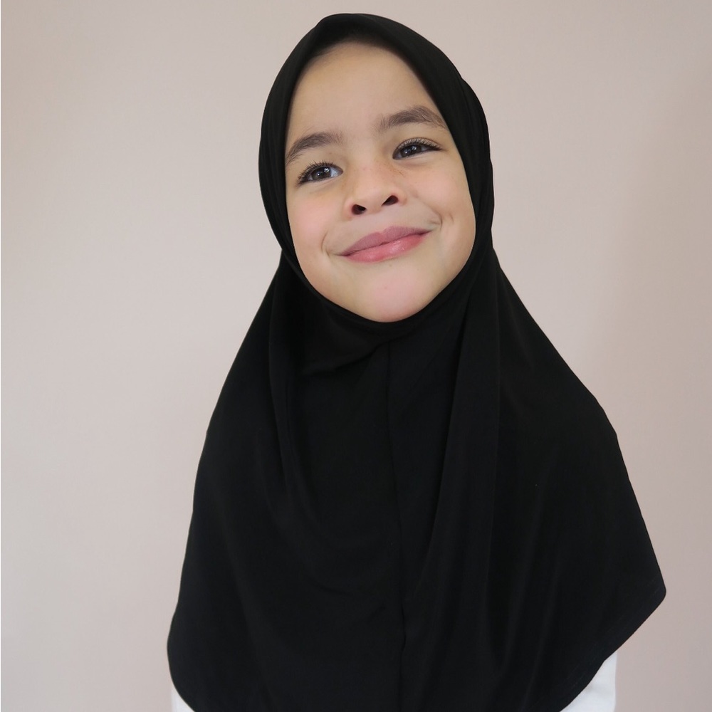 Girls Hijab - Instant Amira One-Piece Black